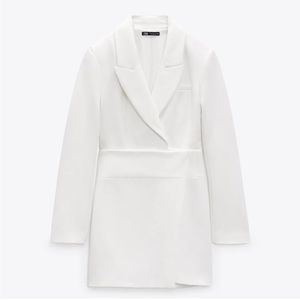 Zara White Blazer Dress
